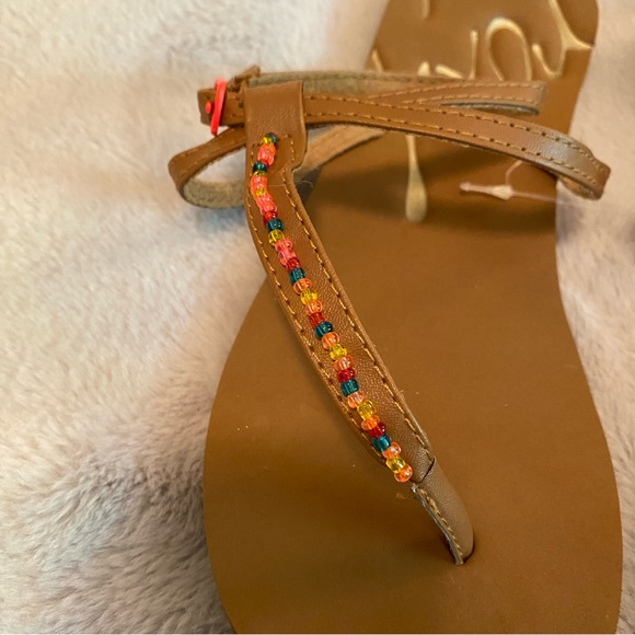 Roxy Spumoni sandals with rainbow bead details, women's 8, NWT - Picture 4 of 15